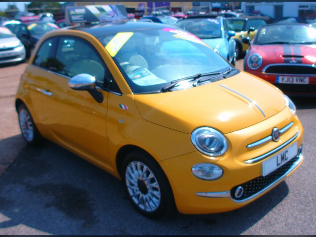 Fiat 500 1.2 Lounge Hatchback Euro 6 Yellow