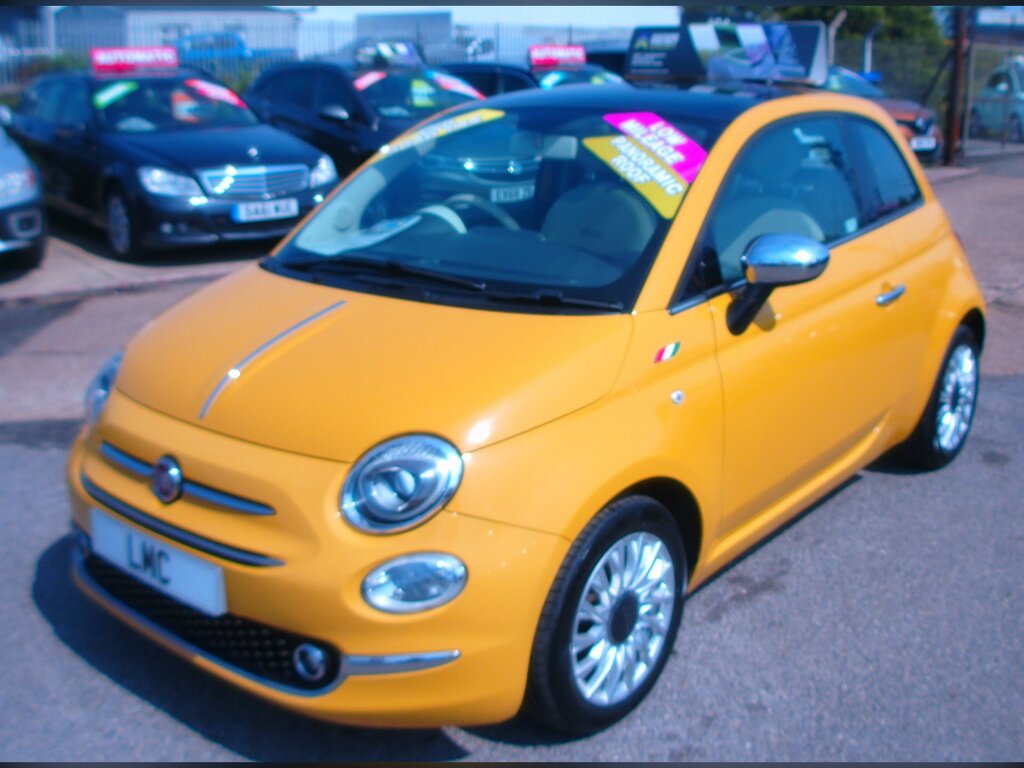 Fiat 500 1.2 Lounge Hatchback Euro 6 WM65OUB Yellow #2