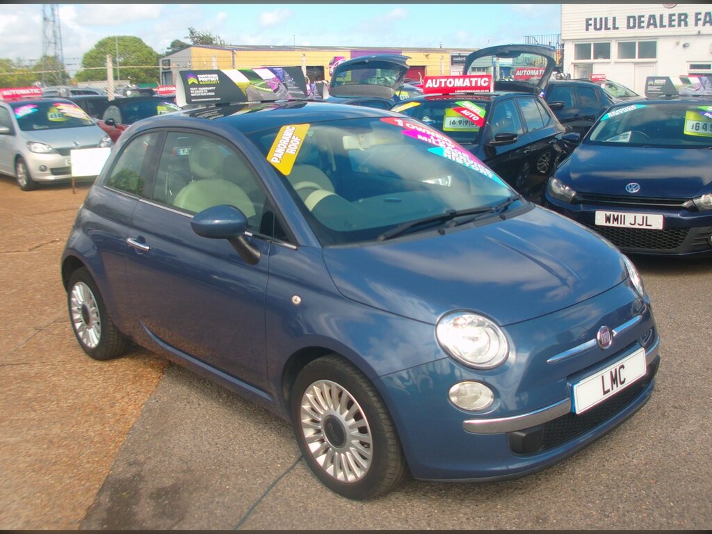 Fiat 500 1.2 Lounge Hatchback Euro 6 Ss Blue