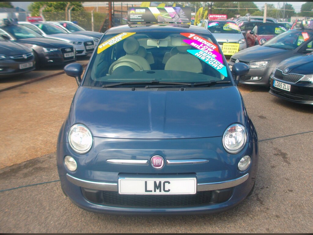 Fiat 500 1.2 Lounge Hatchback Euro 6 Ss LG14RZT Blue #2