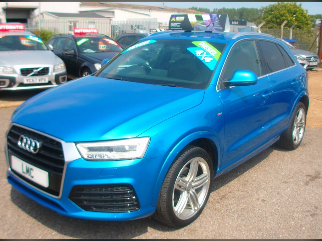 Audi Q3 2.0 Tdi S Line Plus Suv Quattro MF65YKH Blue #3