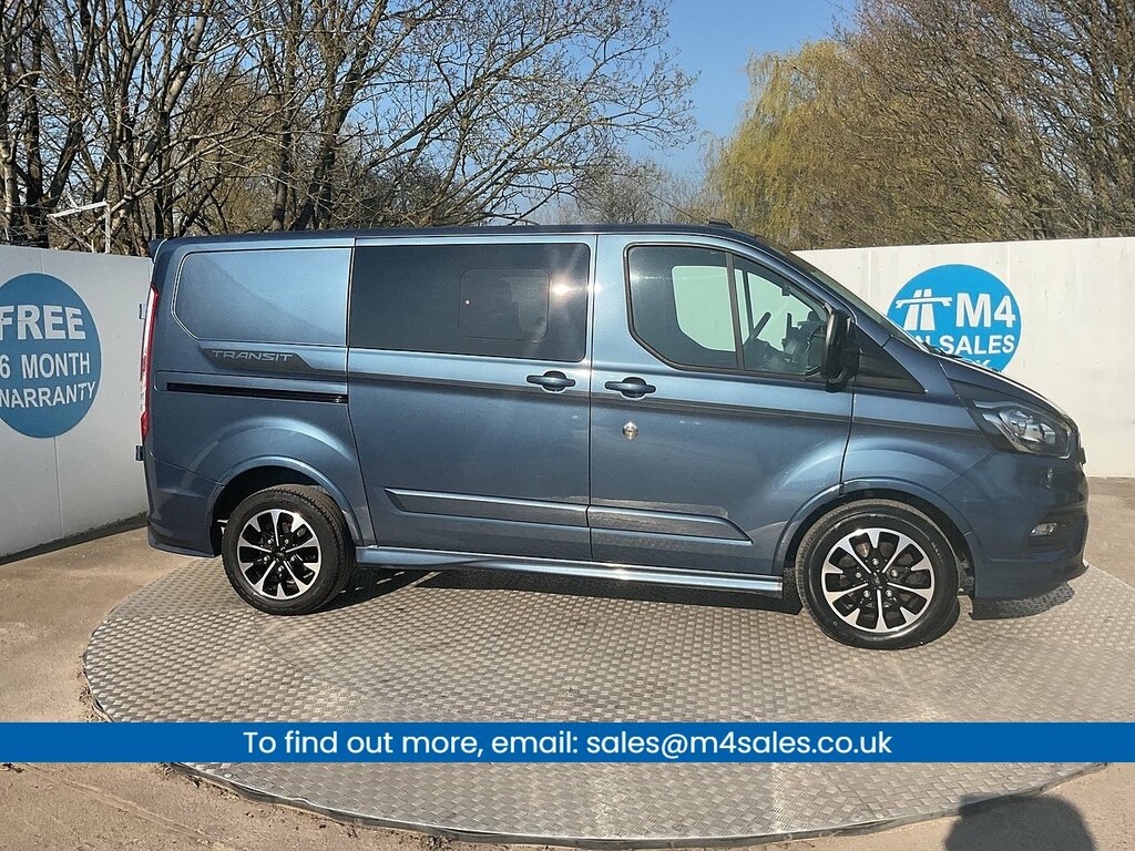 Ford Transit Custom 320 Sport Crewvan New Wetbelt U7954 Ulez BD72WRP Blue #2