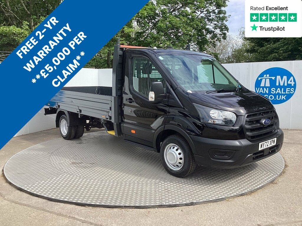 Ford Transit Custom 350 Ecoblue Leader Lwb Dropside Euro 6 New Wet Be WV72XPW Black