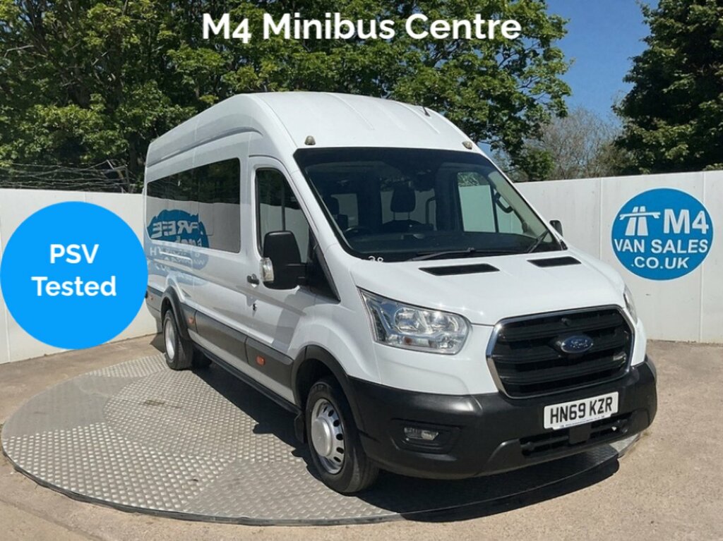 Ford Transit Custom 460 Ecoblue Leader 17 Seat Minibus U8076 Ulez HN69KZR White