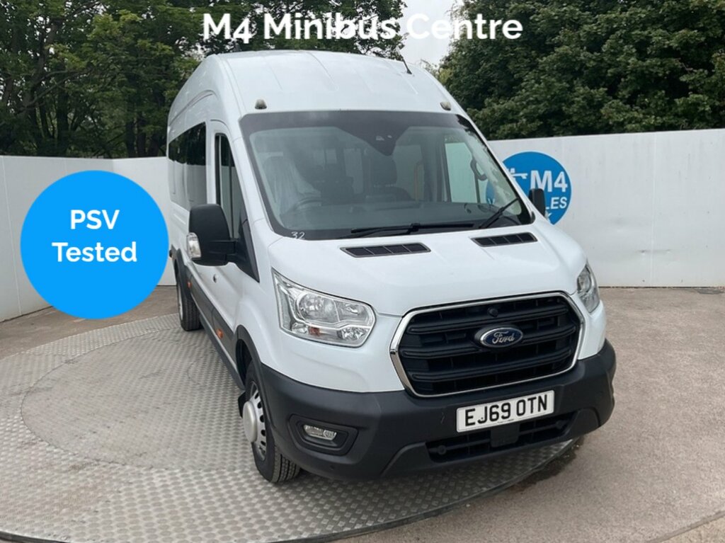 Ford Transit Custom 460 Ecoblue Trend No Tacho 17 Seater U8082 Ulez EJ69OTN White