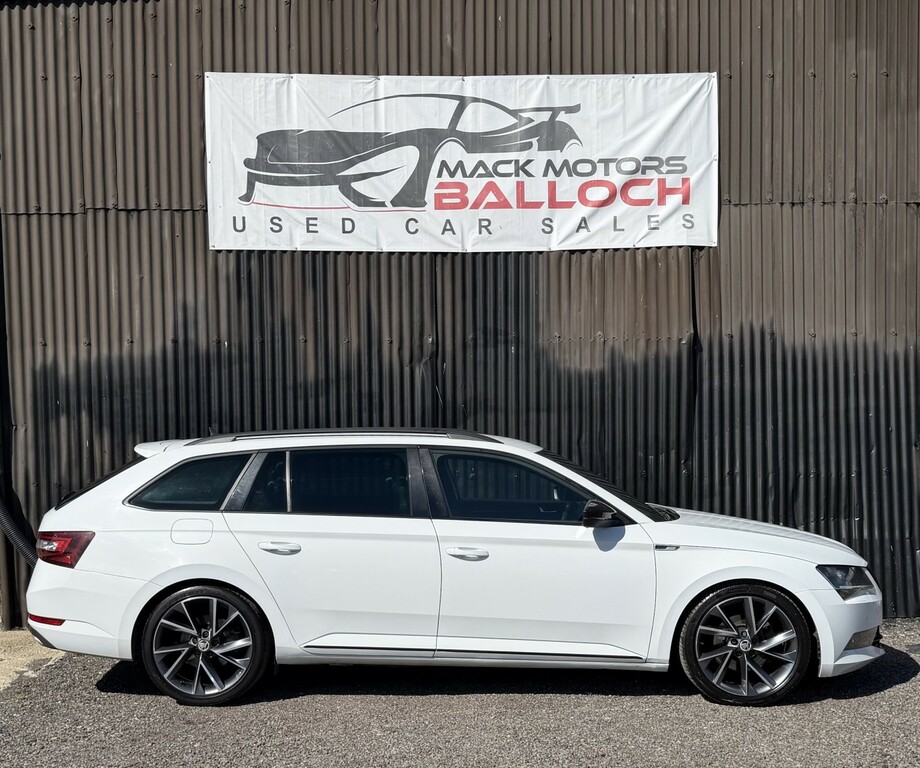 Skoda Superb 2.0 Tdi Sportline White #4