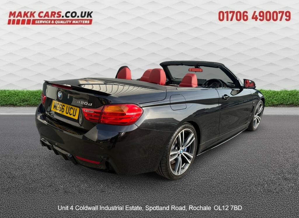 BMW 4 Series Convertible 2.0 420D M Sport Convertible 201766 Black #3