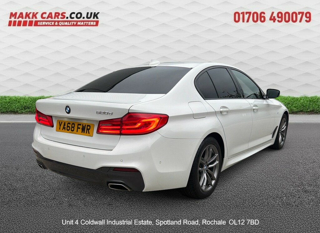 BMW 5 Series 2.0 520D M Sport Saloon White #4