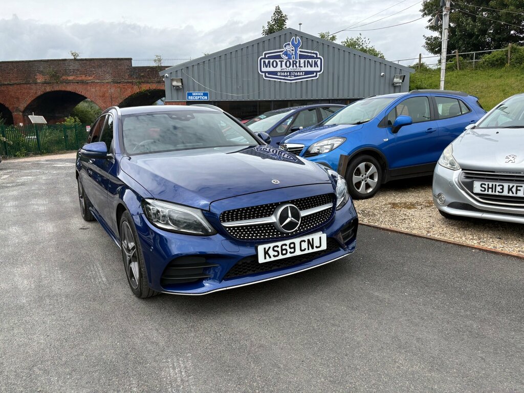 Mercedes-Benz C Class 2.0 C300d Amg Line Edition Estate G-tro Blue
