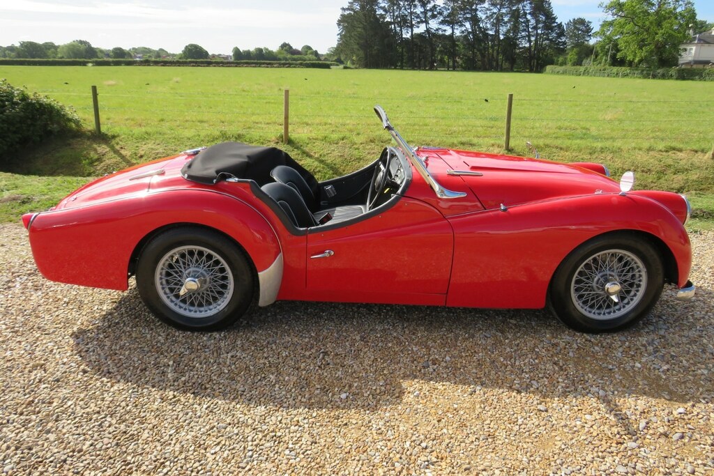 Triumph TR3 Front Disc Brakes Red