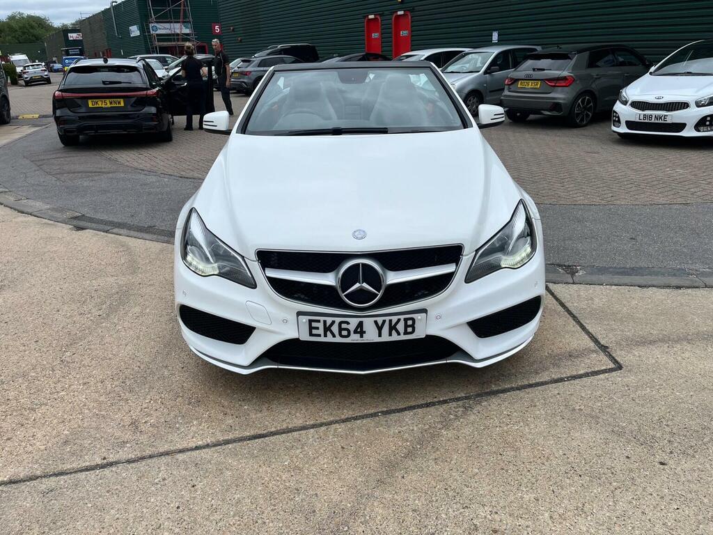 Mercedes-Benz E Class Convertible 2.1 E250 Cdi Amg Line Cabriolet G-tron EK64YKB White #2