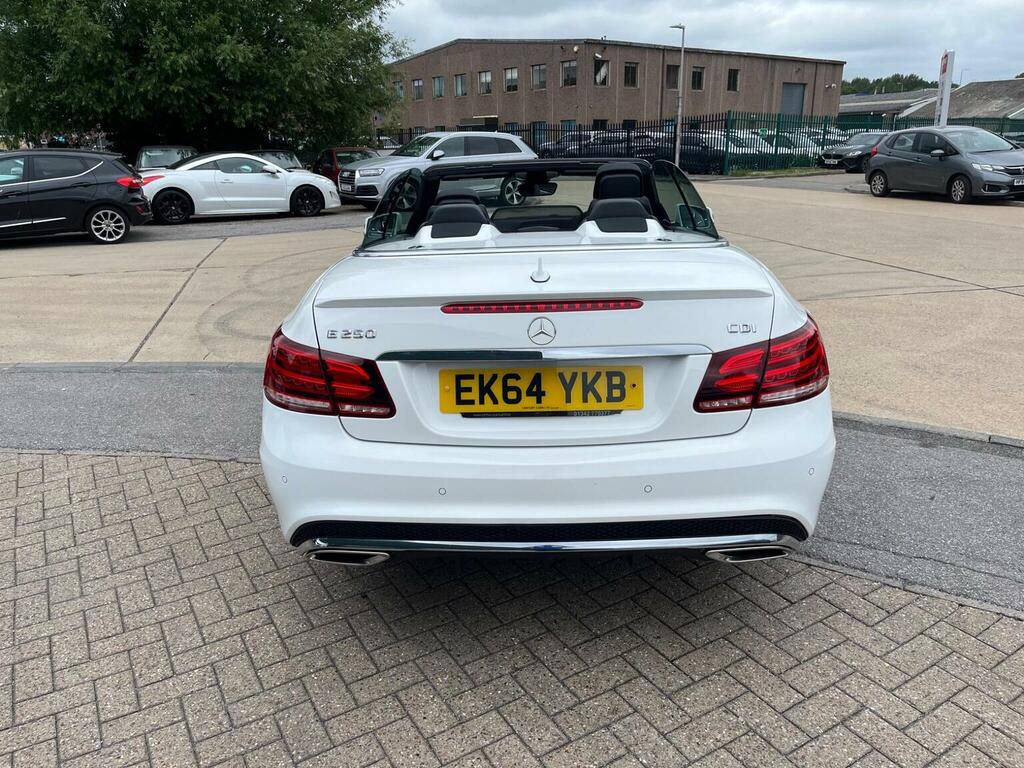 Mercedes-Benz E Class Convertible 2.1 E250 Cdi Amg Line Cabriolet G-tron EK64YKB White #5