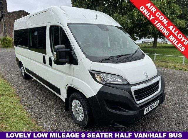 Peugeot Boxer 2.0 Bluehdi 335 9 Seater Minibus Band Crew Splitte White