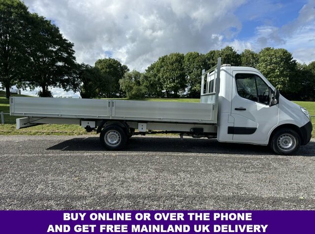 Vauxhall Movano 2.3Cdti 3.5T. Euro 6 5.2M.17ft Dropside Transit White #4