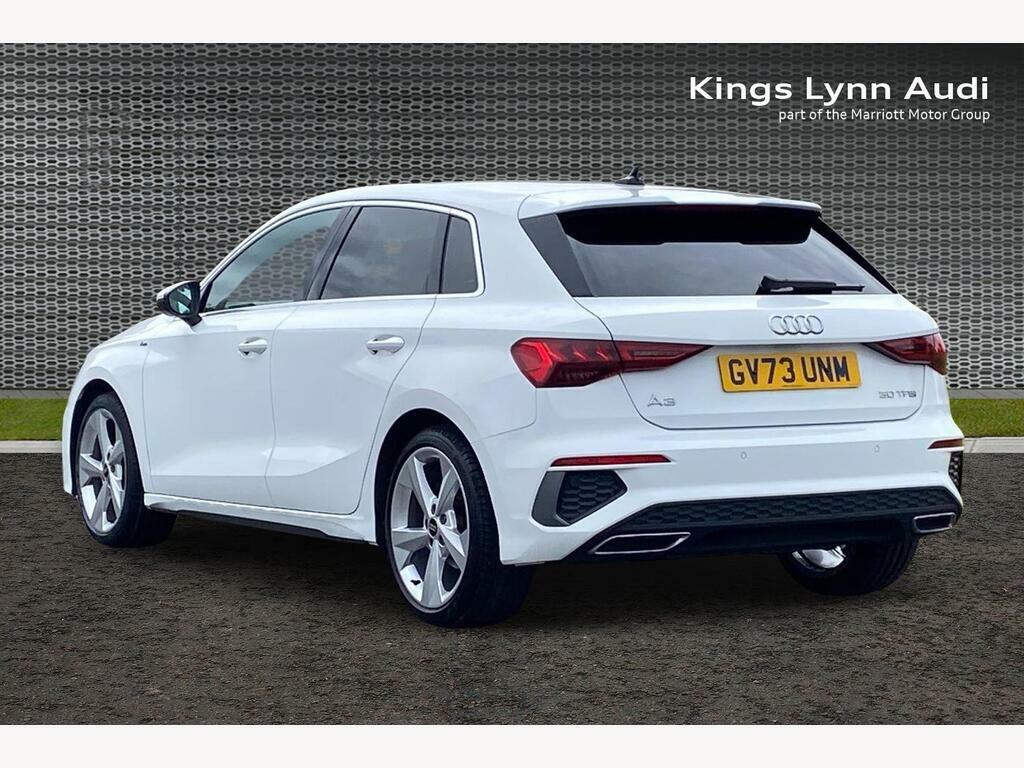 Audi A3 1.0 Tfsi 30 S Line Sportback Eur GV73UNM White #3