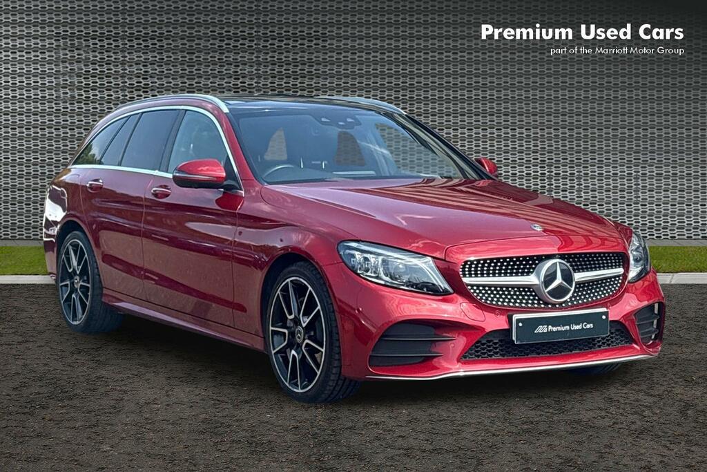 Mercedes-Benz C Class 2.0 C220d Amg Line Premium Plus Estate Diese Red