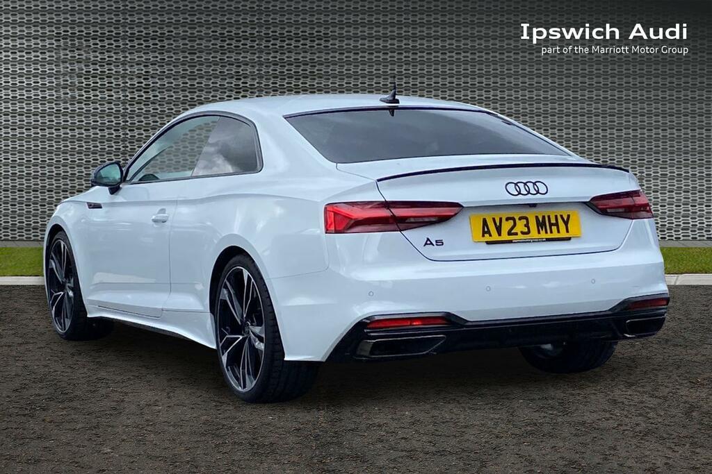 Audi A5 2.0 Tfsi 35 Black Edition Coupe S Troni AV23MHY White #3