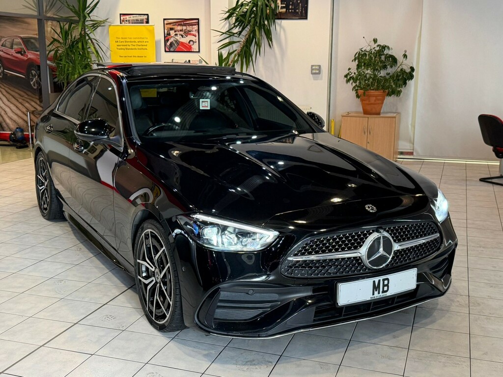 Mercedes-Benz C Class Saloon 2.0 C300dh Mhev Amg Linecat-s 202272 FJ72VJY Black #2