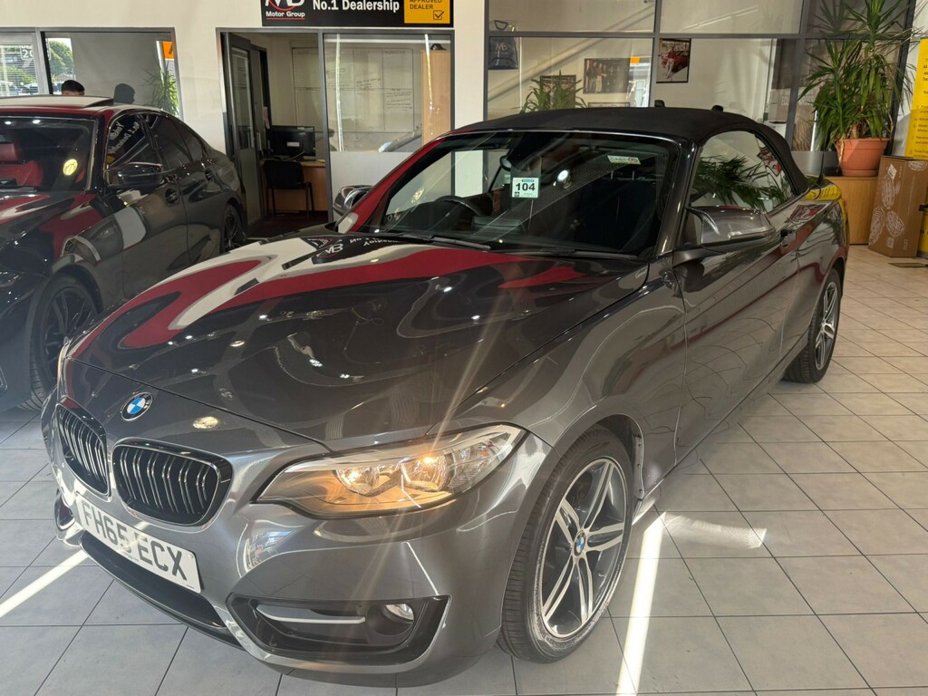 BMW 2 Series Convertible 2.0 218D Sport Convertible 201565 FH65ECX Grey #4