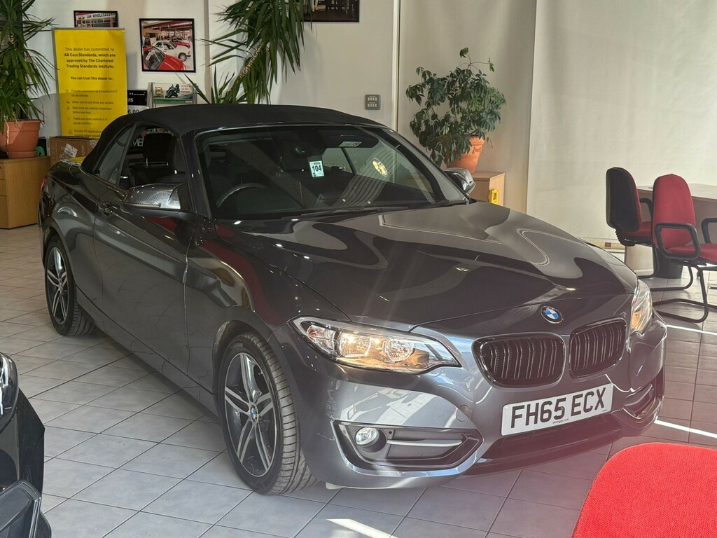BMW 2 Series Convertible 2.0 218D Sport Convertible 201565 FH65ECX Grey #2