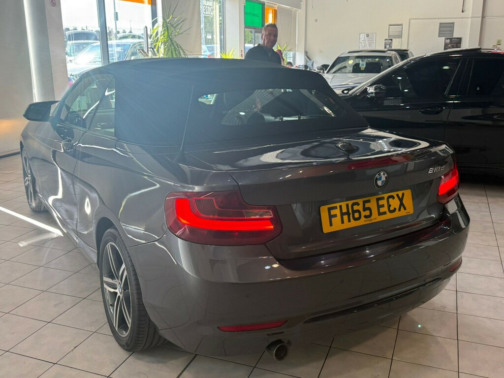 BMW 2 Series Convertible 2.0 218D Sport Convertible 201565 FH65ECX Grey #6