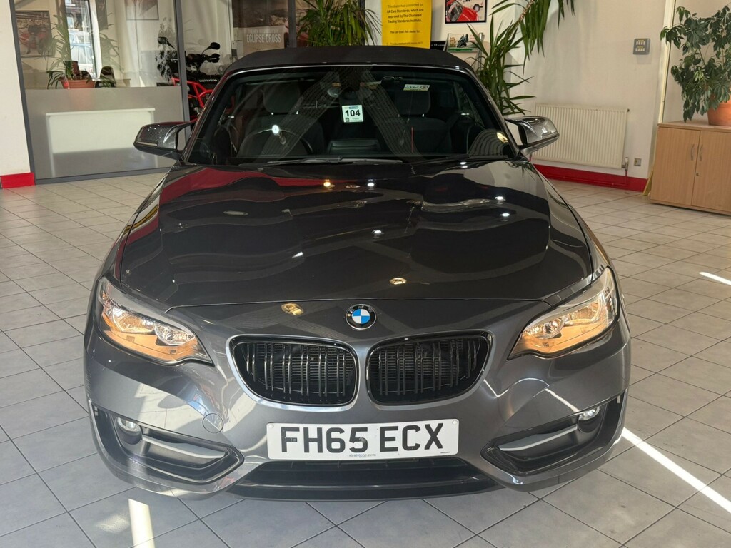 BMW 2 Series Convertible 2.0 218D Sport Convertible 201565 FH65ECX Grey #3
