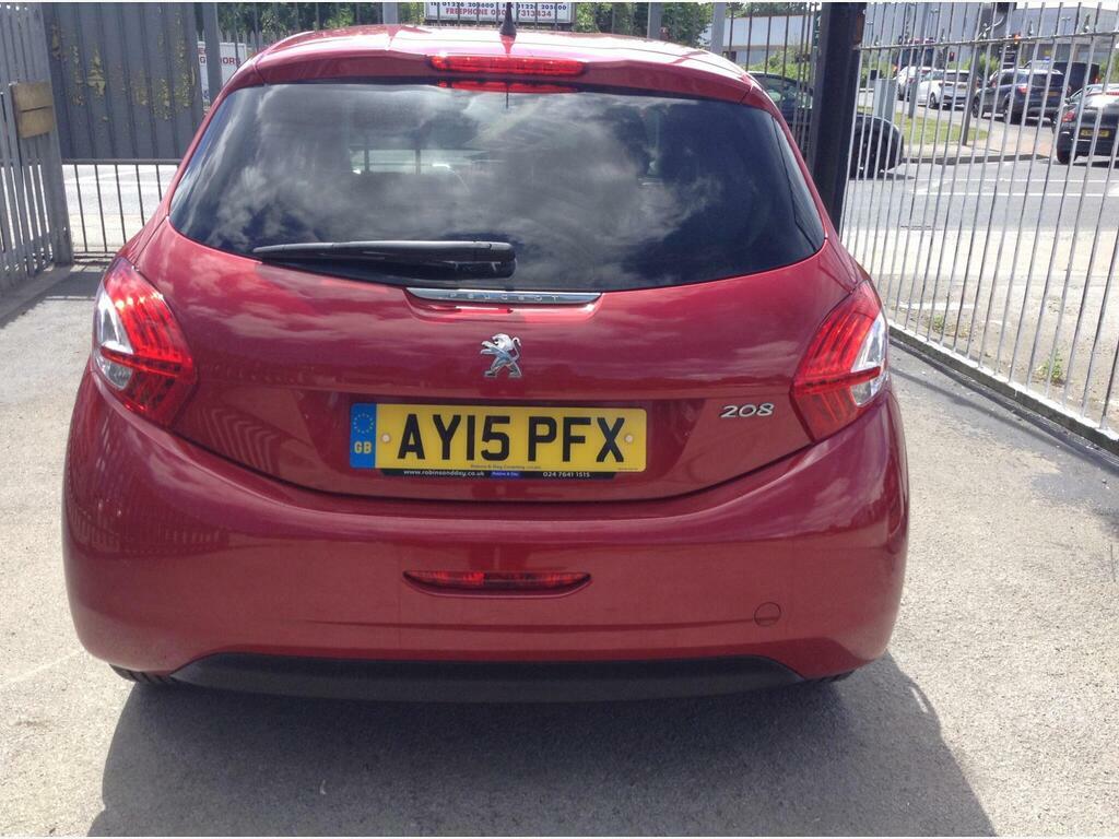 Peugeot 208 1.2 Vti Puretech Allure Euro 6 AY15PFX Red #5