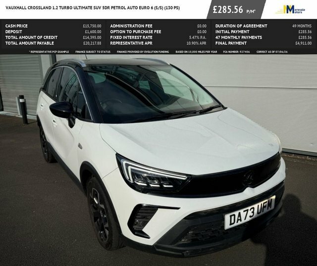 Vauxhall Crossland 1.2 Turbo Ultimate Suv Euro 6 S S White #2