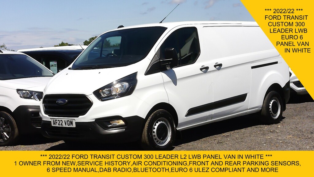 Ford Transit Custom 300 Leader L2 Lwb,air Conditioning,frontrear Park AF22VOM