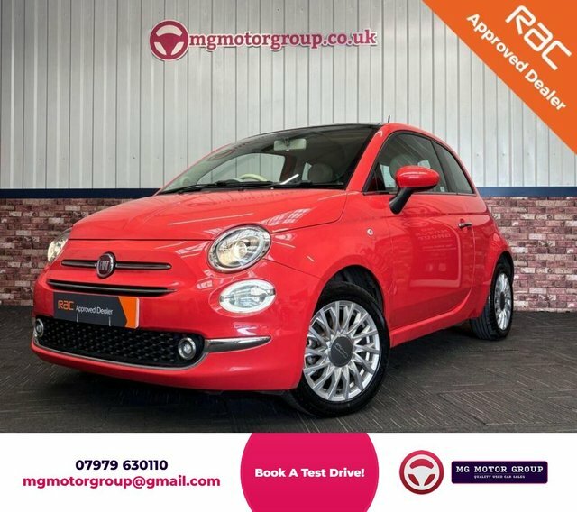 Fiat 500 1.2 Lounge Hatchback Euro 6 S S Pink