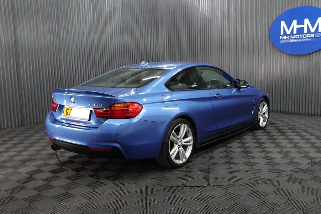 BMW 4 Series Gran Coupe 435D M Sport Coupe GJ15JJO Blue #6