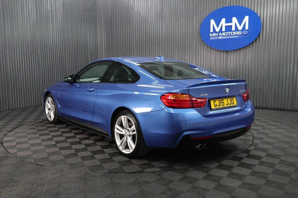 BMW 4 Series Gran Coupe 435D M Sport Coupe GJ15JJO Blue #4