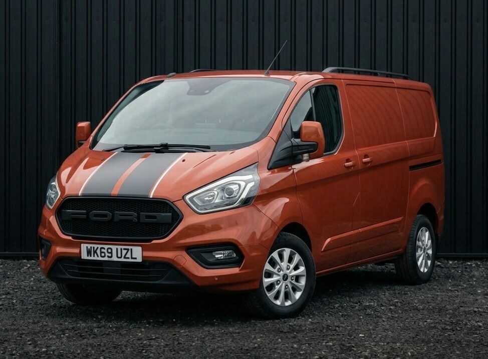 Ford Transit Custom 2.0 Ecoblue 130Ps Low Roof Limited Van WK69UZL Orange #2