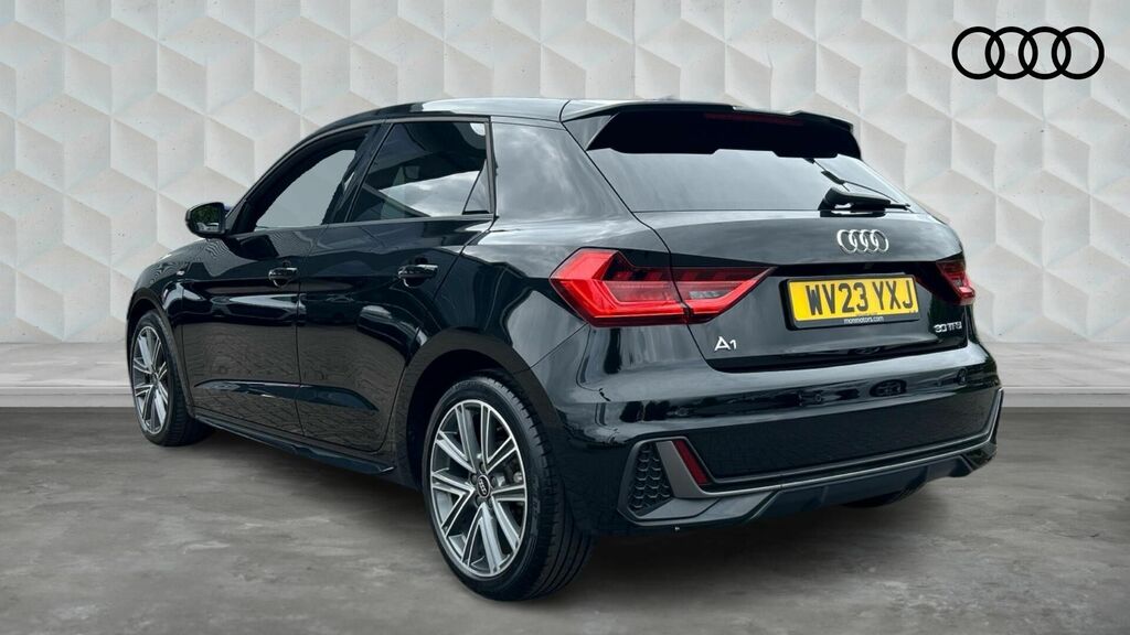 Audi A1 1.0 Tfsi 30 S Line Sportback S Tronic Euro 6 5-Doo WV23YXJ Black #3
