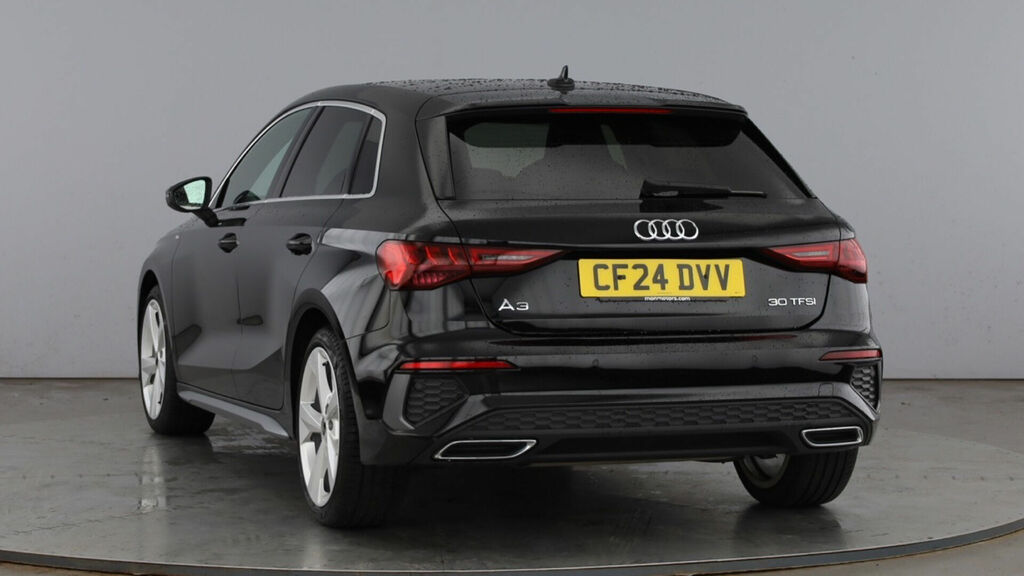 Audi A3 1.0 Tfsi 30 S Line Sportback Euro 6 5-Door Black #3