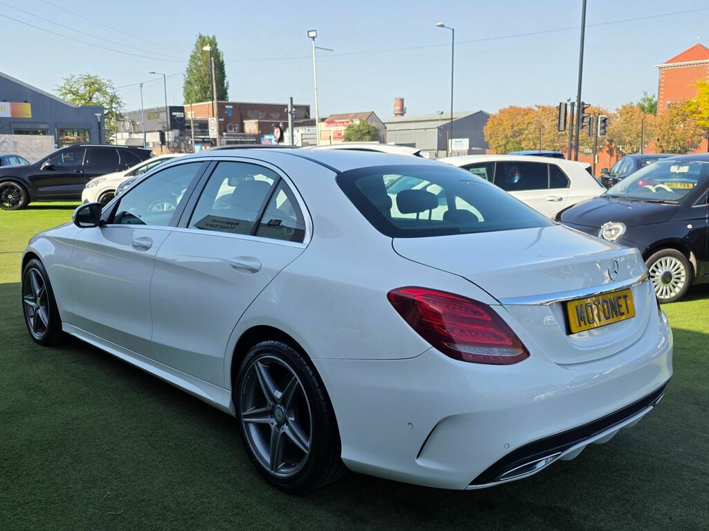 Mercedes-Benz C Class 2.1 C220 Bluetec Amg Line Saloon EA64UDN White #6