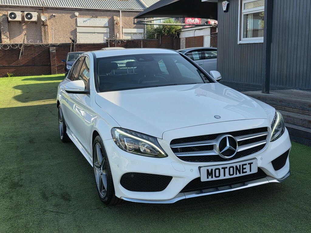 Mercedes-Benz C Class 2.1 C220 Bluetec Amg Line Saloon EA64UDN White #2