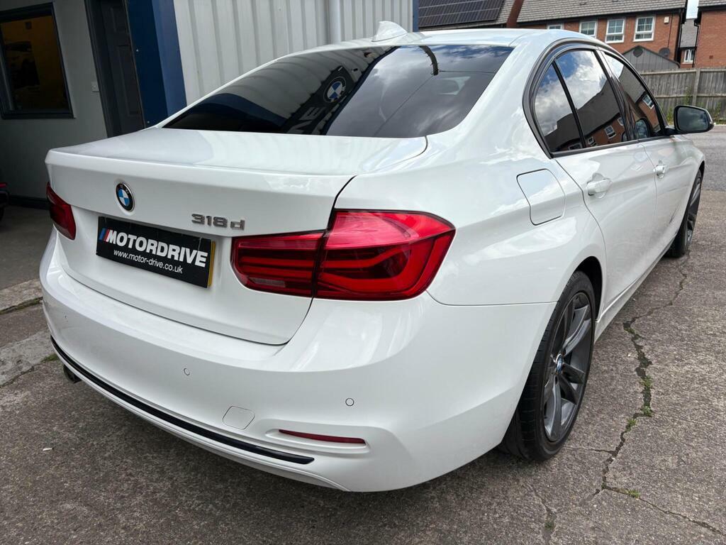 BMW 3 Series 2.0 318D Sport Euro 6 S S White #5