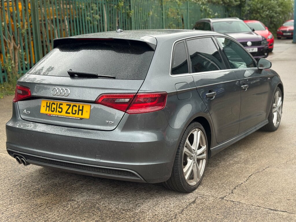 Audi A3 2.0 Tdi S Line Sportback Euro 6 HG15ZGH Grey #3
