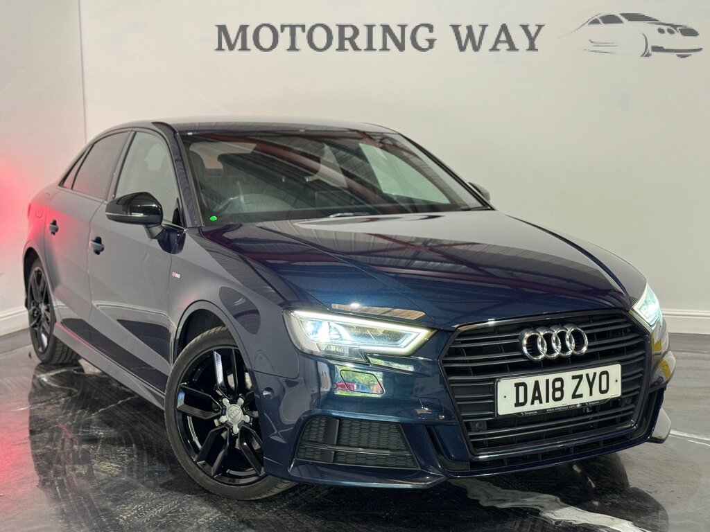 Audi A3 2.0 Tdi Black Edition Saloon S Tronic E Blue