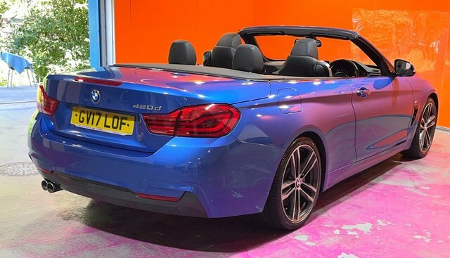 BMW 4 Series 2.0 420D M Sport Convertible Euro GV17LOF Blue #5