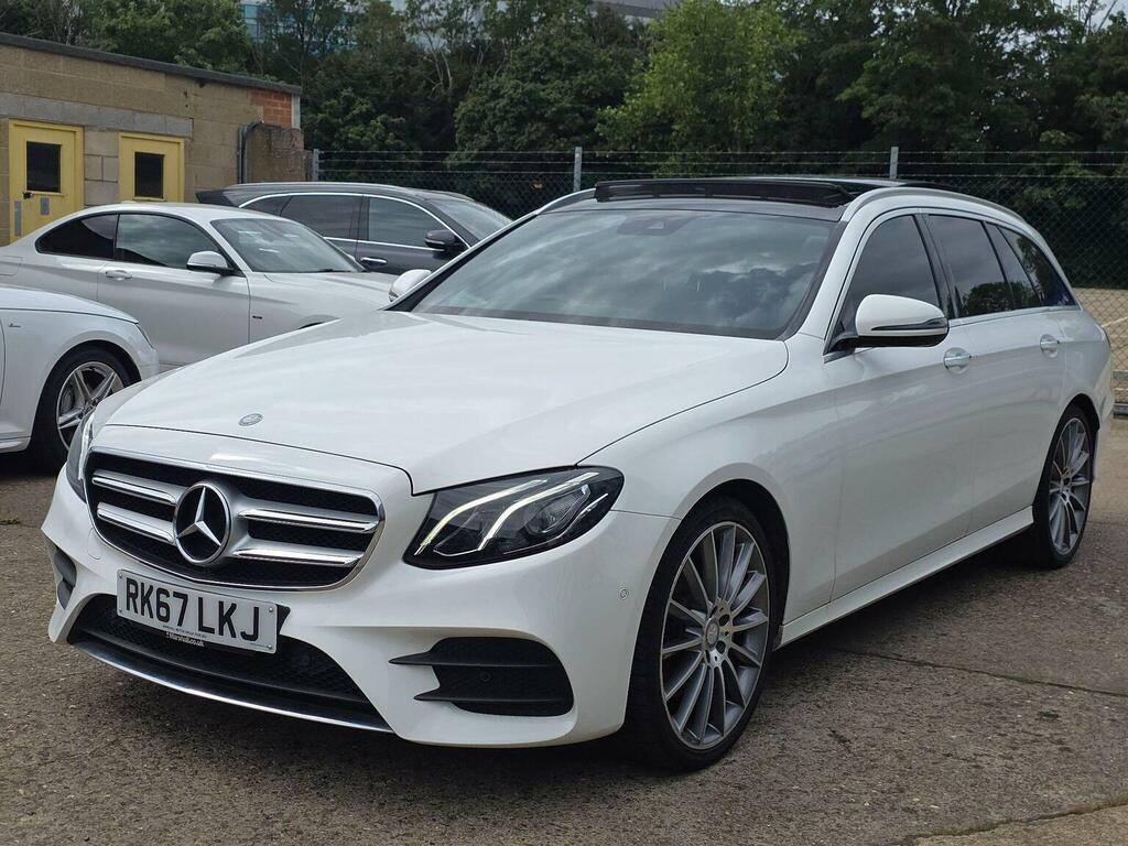 Mercedes-Benz E Class Estate 2.0 E220d Amg Line Premium G-tronic Euro RK67LKJ White #4