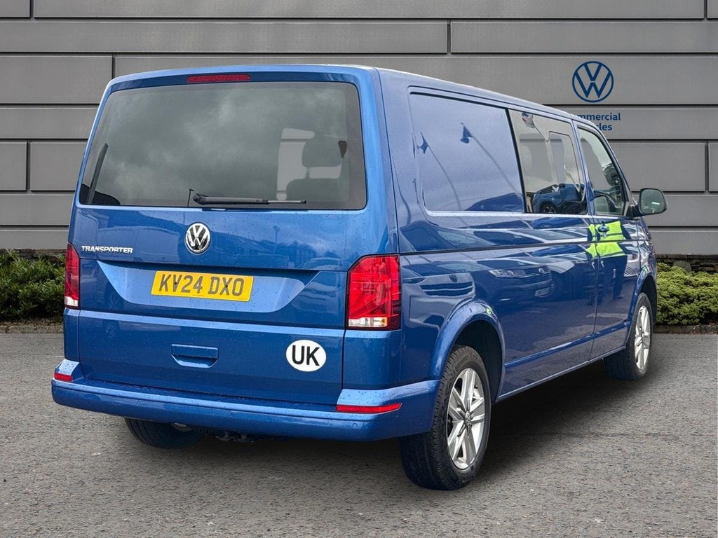 Volkswagen Transporter 2.0 Tdi T32 Highline Kombi Double Cab D KV24DXO Blue #4