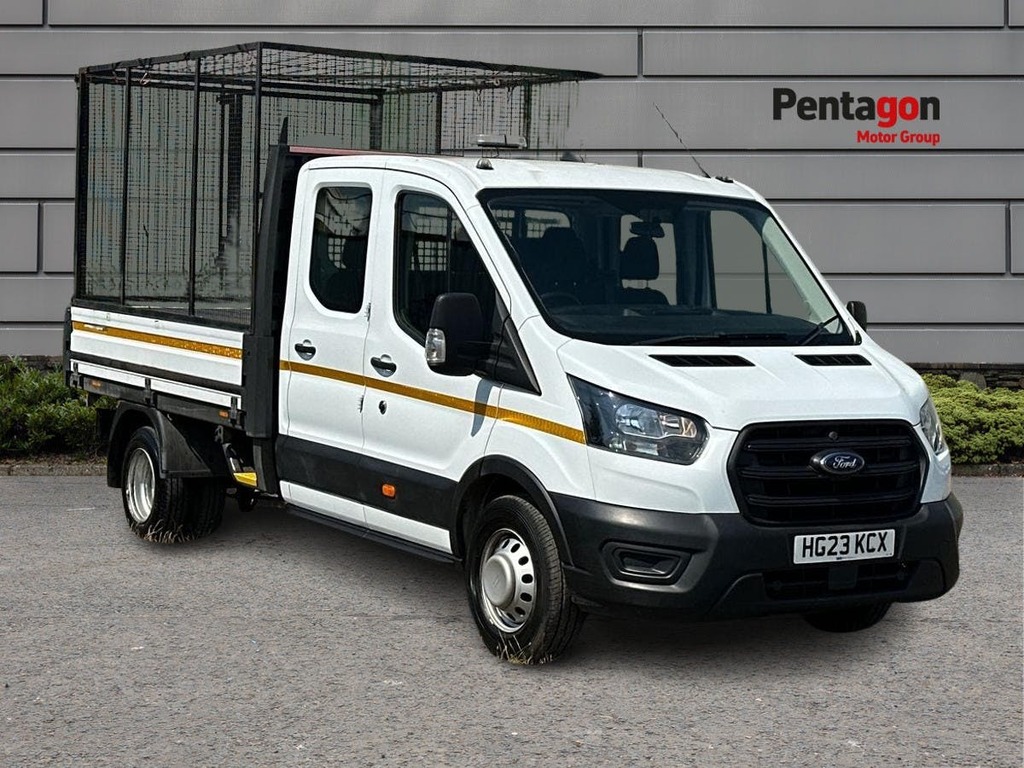 Ford Transit Custom 2.0 350 Ecoblue Leader Chassis Double Cab Dies HG23KCX White