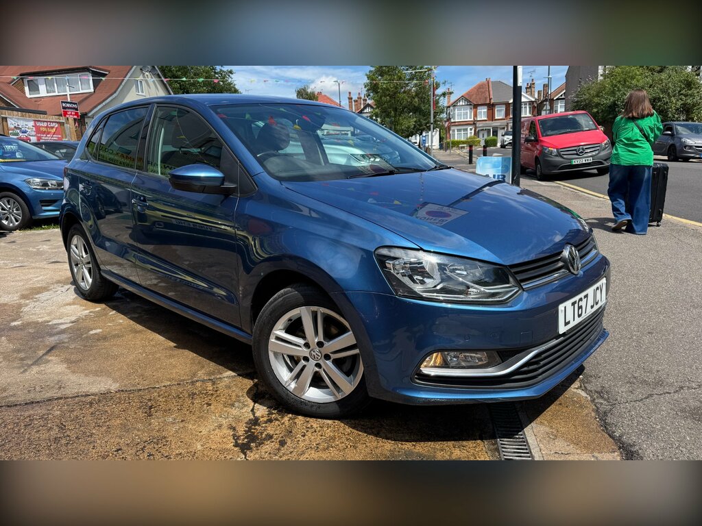 Volkswagen Polo 1.2 Tsi Match Edition Hatchback Dsg Eur LT67JCY Blue #3