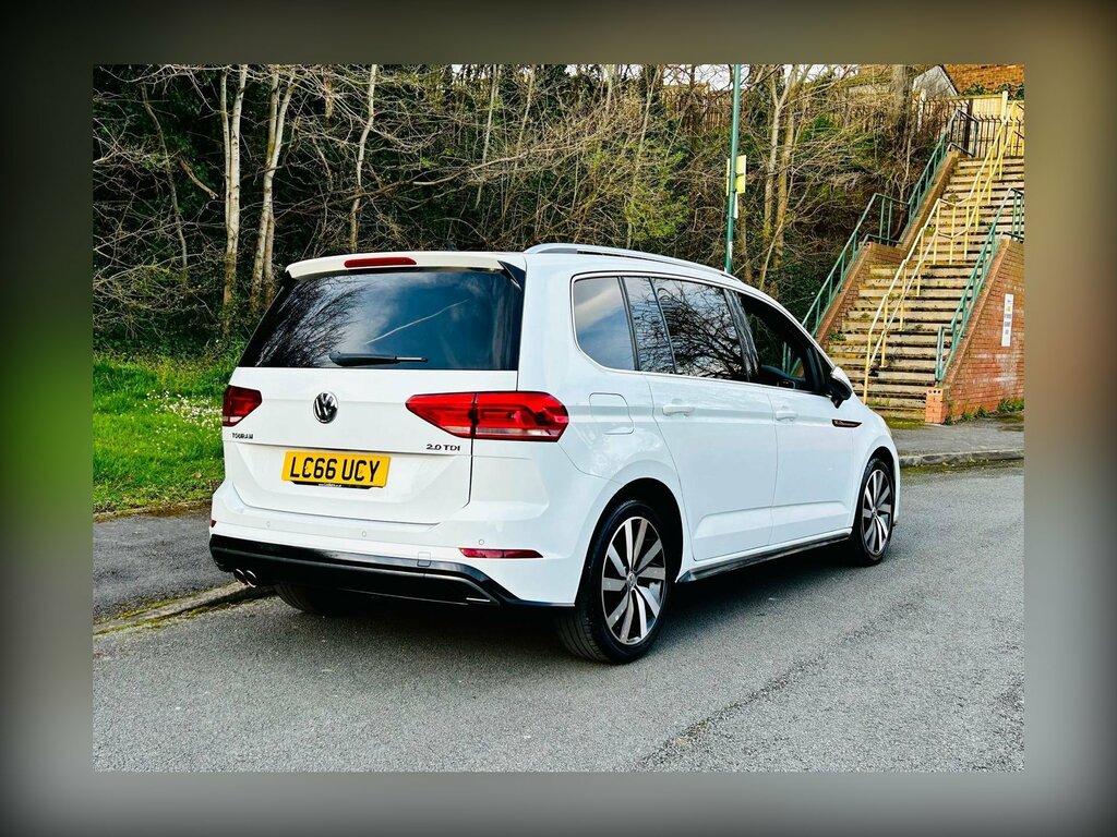 Volkswagen Touran 2.0 Tdi Bluemotion Tech R-line Dsg Euro 6 Ss White #6