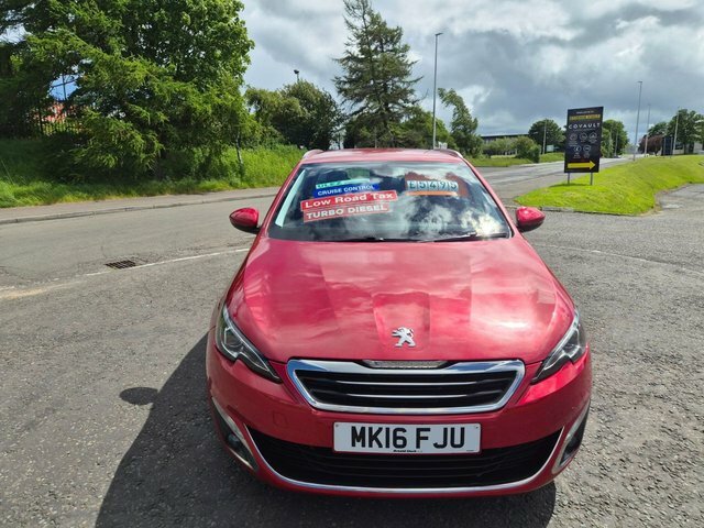 Peugeot 308 SW 2016 1.6 Bluehdi Allure Estate 2016,20 Tax,85mpg, Red #4