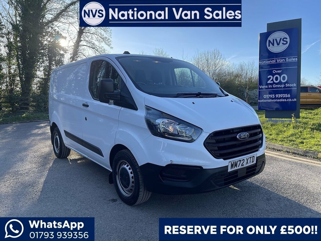 Ford Transit Custom 2.0 320 Ecoblue Leader L1 H1 Euro 6 Ss WM72XTD White