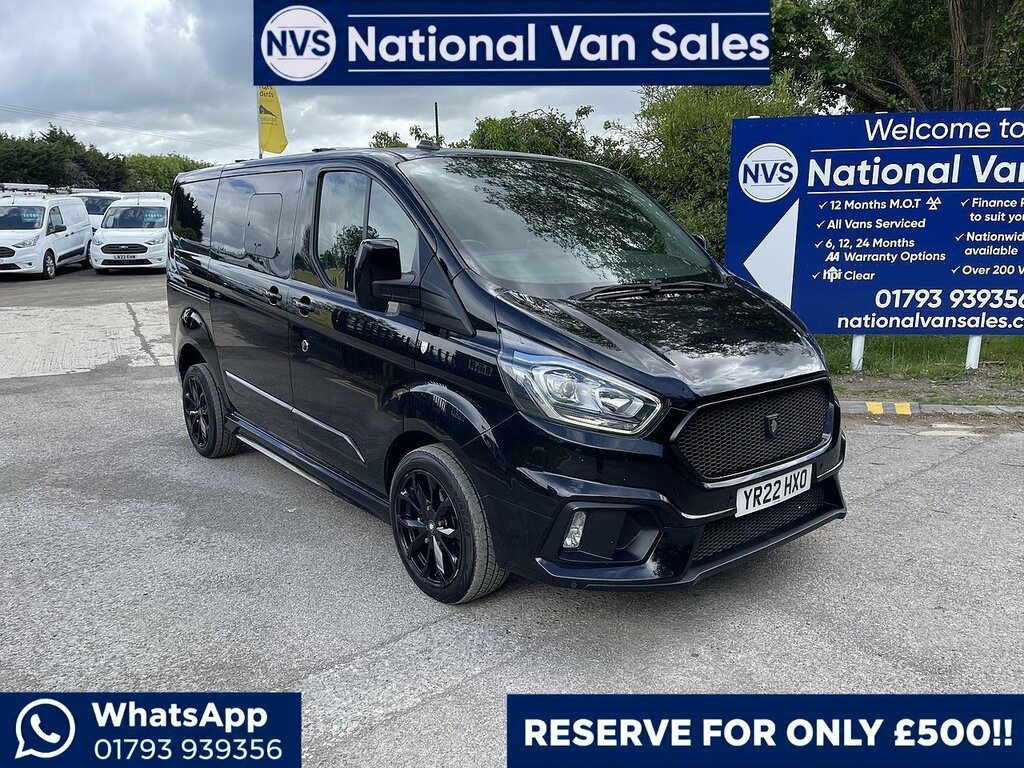 Ford Transit Custom 2.0 300 Ecoblue Limited Crew Van L1 H1 Euro 6 YR22HXO Black