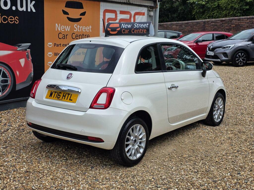 Fiat 500 Hatchback 1.2 Eco Pop Star Euro 6 Ss 2016 WT16HTL White #4